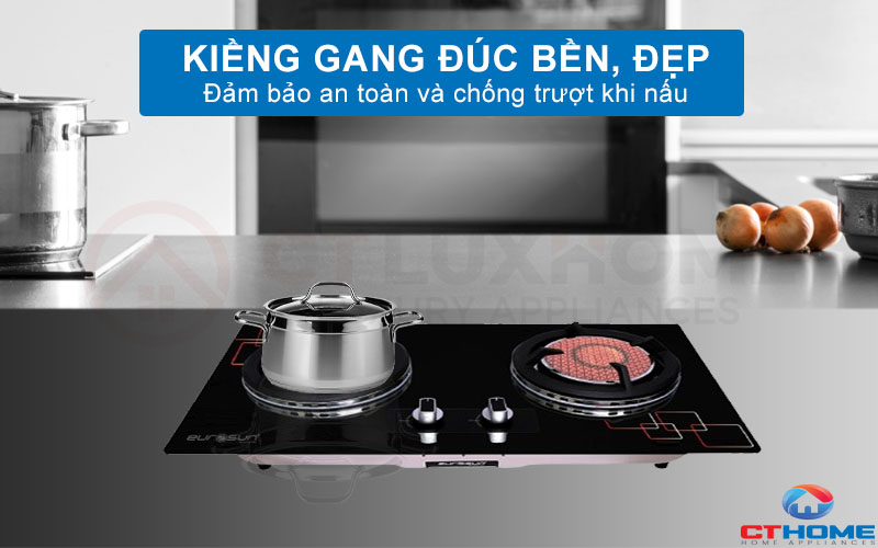 Kiềng gang đúc bền đẹp giúp chống trượt khi đun nấu