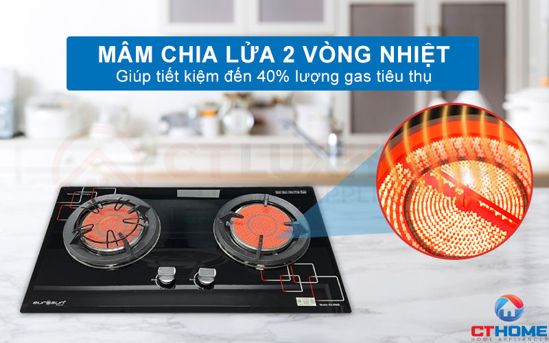 Chức năng nấu chia lửa nhỏ giúp tiết kiệm gas