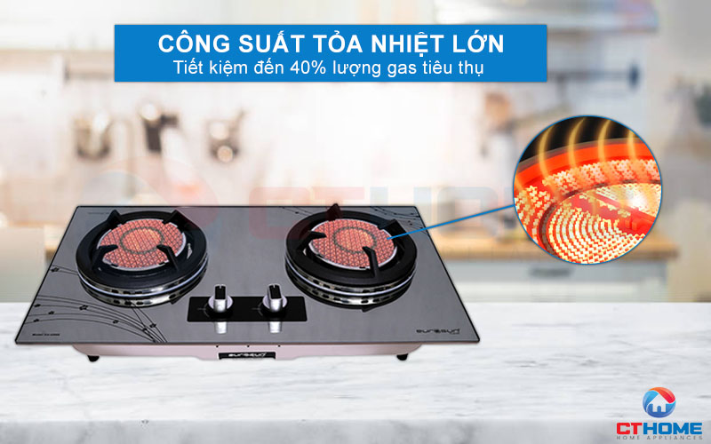 Nấu ăn nhanh chóng với hai vùng nấu công suất tỏa nhiệt lớn