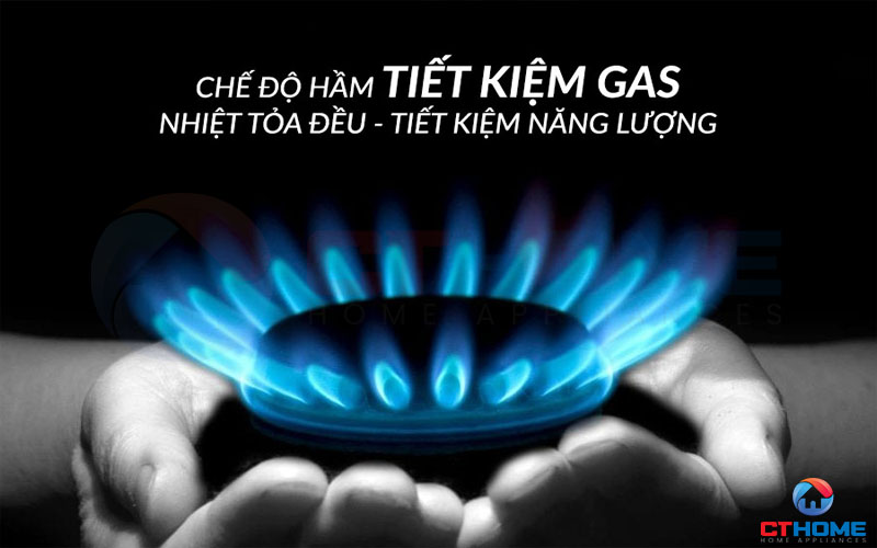 Chế độ hầm tiết kiệm gas tối ưu, đun ở mức lửa nhỏ