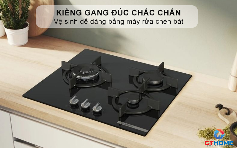 Kiềng gang đúc chắc chắn - Vệ sinh dễ dàng bằng máy rửa chén bát