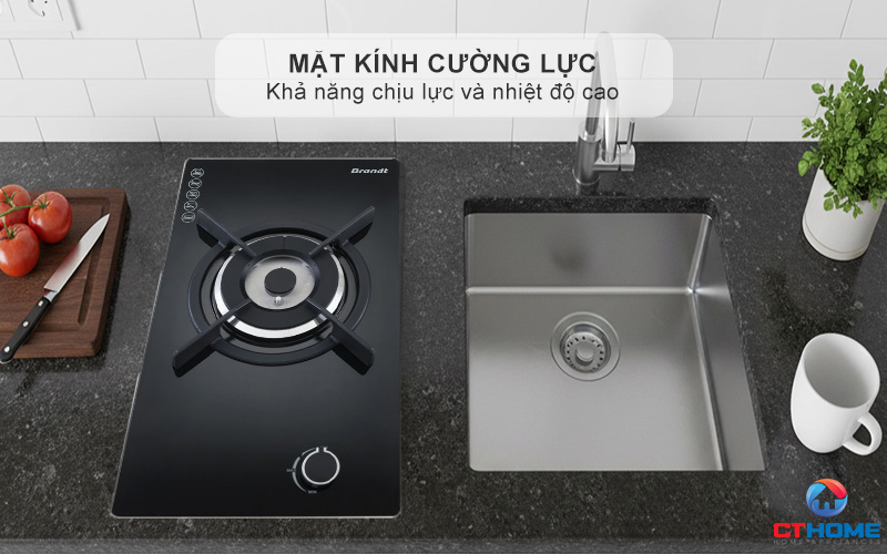 Mặt kính cường lực bền bỉ và dễ vệ sinh