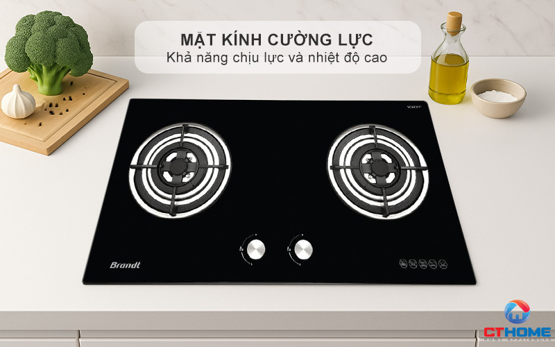 Mặt kính cường lực bền bỉ và dễ vệ sinh