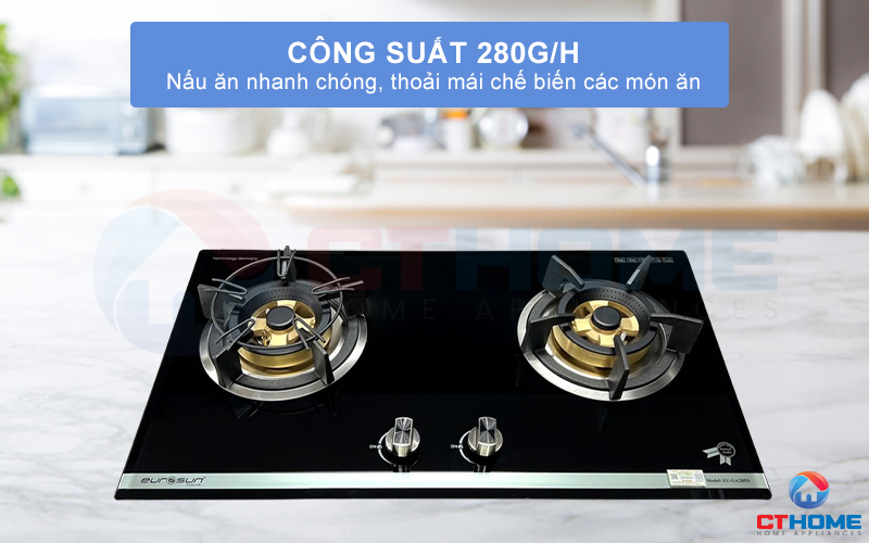 Nấu ăn nhanh chóng với 2 vùng nấu có công suất 280g/h