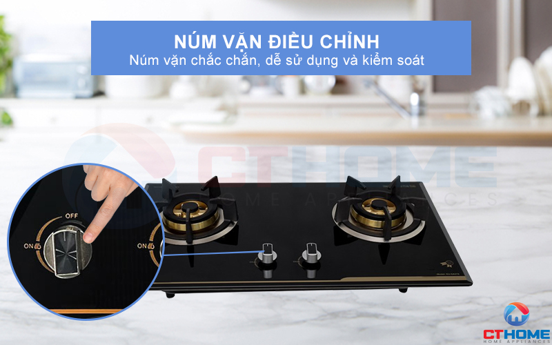 Núm vặn điều chỉnh mức độ lửa cho phù hợp