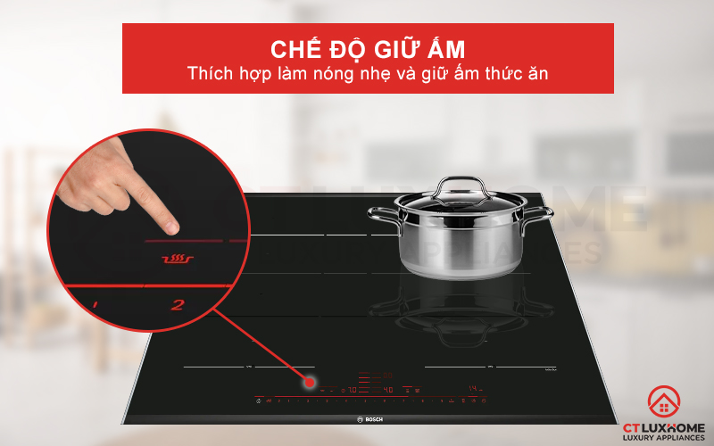 Chế độ giữ ấm giúp bạn làm nóng nhẹ đảm bảo được hương vị đậm đà của thức ăn