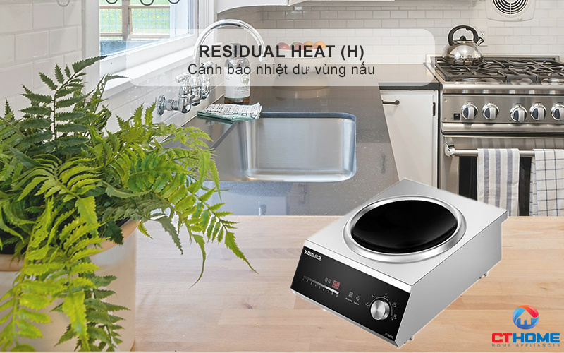 Cảnh báo nhiệt dư vùng nấu Residual heat (H)