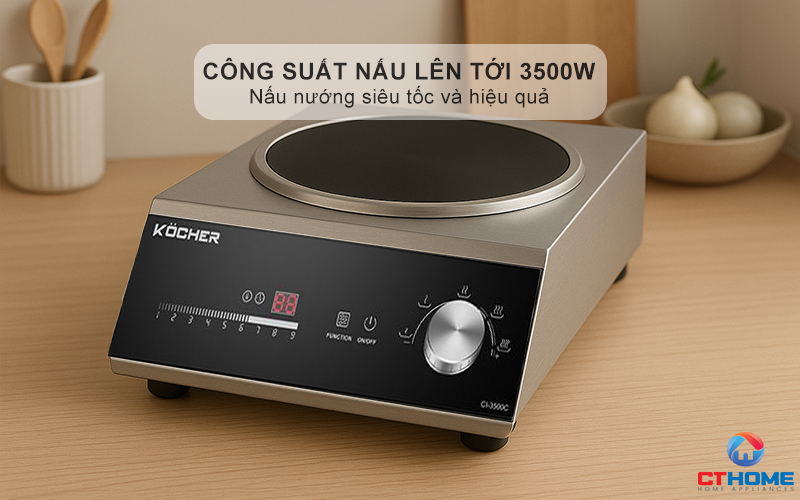 Công suất nấu lên tới 3500W