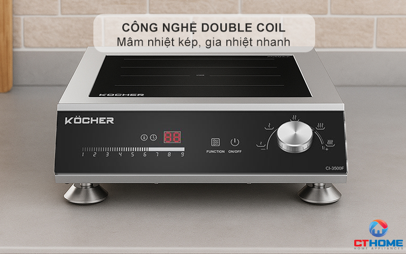 Công nghệ Double Coil - Mâm nhiệt kép, gia nhiệt nhanh và tối ưu thời gian nấu nướng