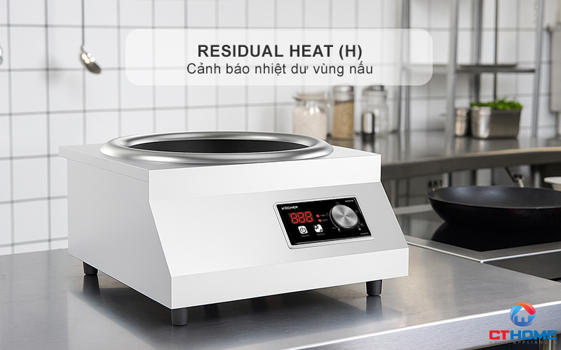 Cảnh báo nhiệt dư vùng nấu Residual heat (H)
