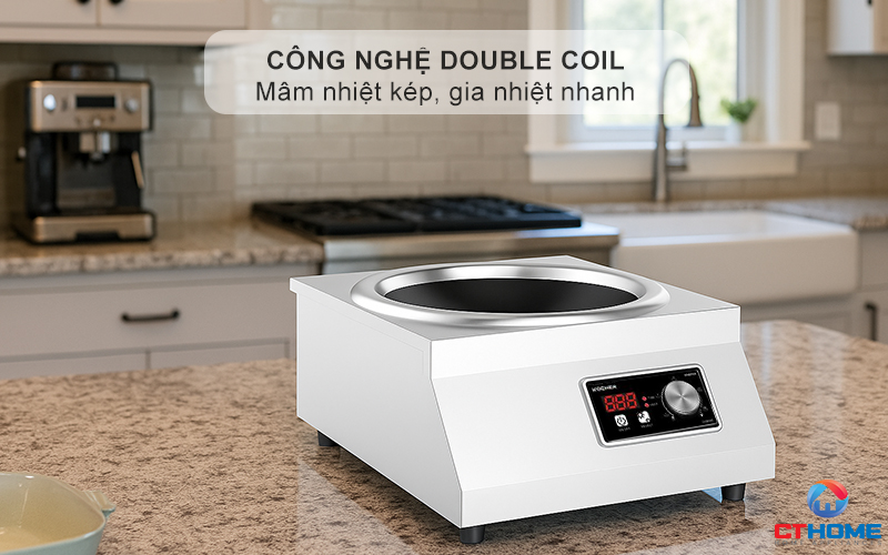 Công nghệ Double Coil - Mâm nhiệt kép, gia nhiệt nhanh và tối ưu thời gian nấu nướng