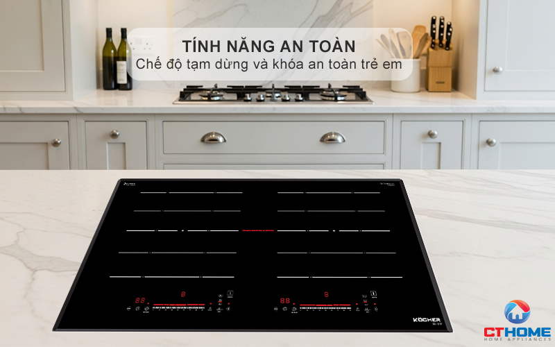 Chế độ tạm dừng Pause, khóa an toàn trẻ em Child Lock