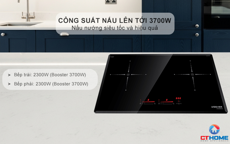 Công suất nấu tối đa lên tới 3700W