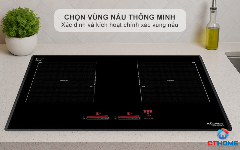 Chức năng chọn vùng nấu thông minh vượt trội