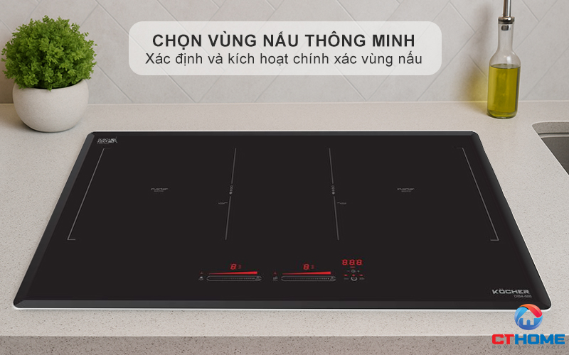 Chức năng chọn vùng nấu thông minh vượt trội