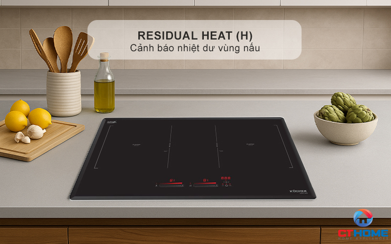 Cảnh báo nhiệt dư vùng nấu Residual heat (H)