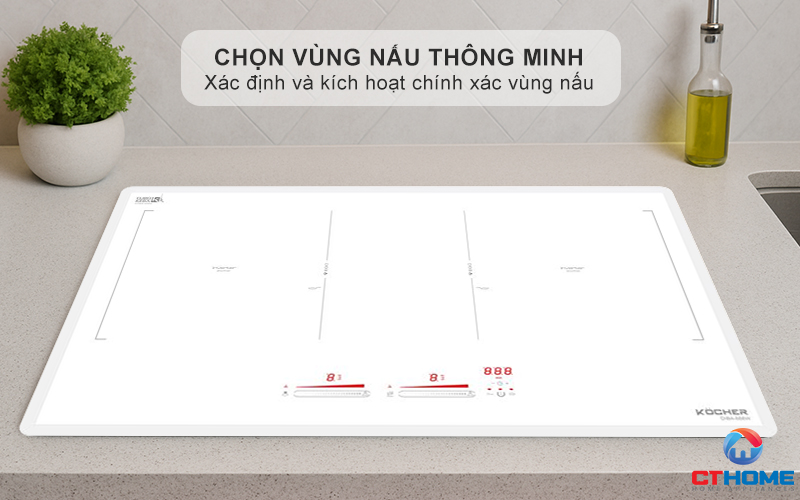 Chức năng chọn vùng nấu thông minh vượt trội
