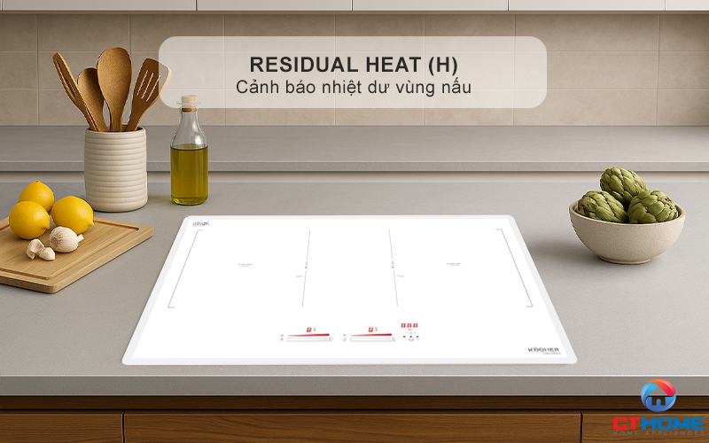 Cảnh báo nhiệt dư vùng nấu Residual heat (H)