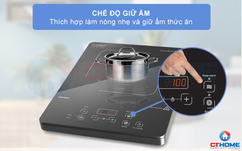 Chức năng giữ ấm thuận tiện khi bạn muốn làm nóng nhẹ và giữ ấm thức ăn.