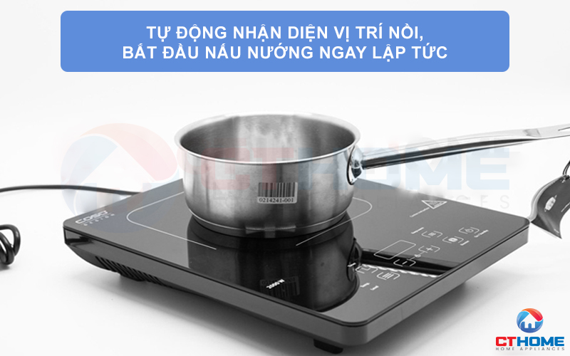 Tự động nhận diện nồi để bắt đầu nấu nướng ngay lập tức.