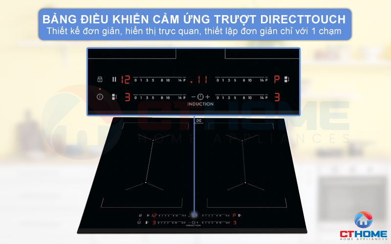 Thao tác dễ dàng với bảng điều khiển cảm ứng trượt DirectTouch