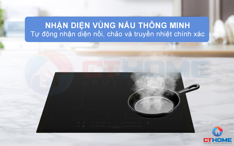 Tự động nhận nồi và truyền nhiệt chính xác, linh hoạt