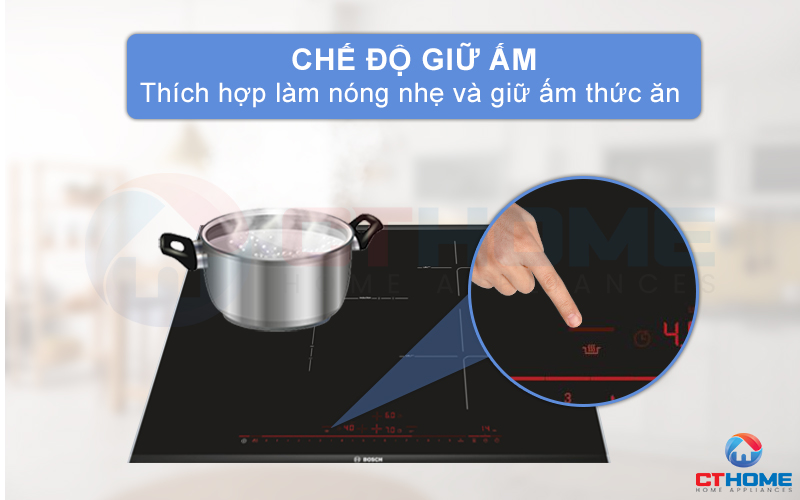 Giữ ấm thức ăn hoặc làm nóng nhẹ với chức năng giữ ấm.