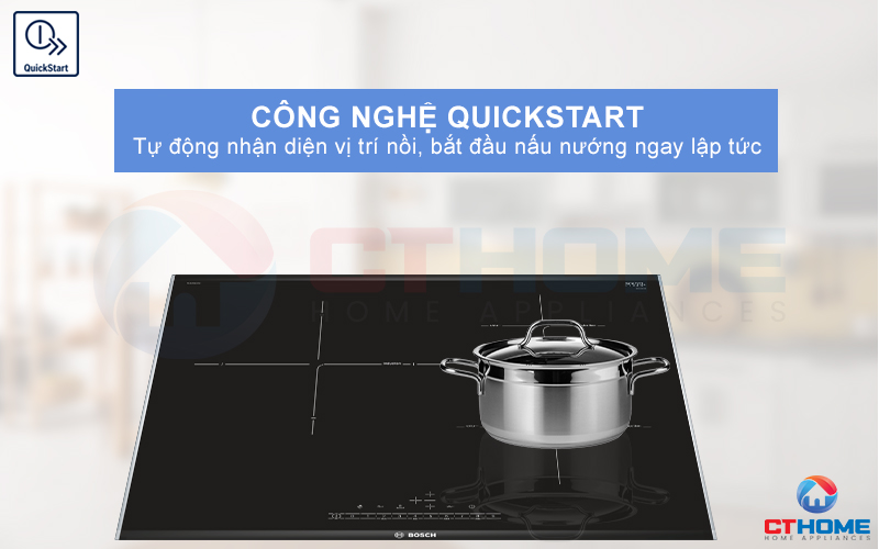 Nhận diện vị trí nồi nhanh chóng nhờ công nghệ QuickStart.