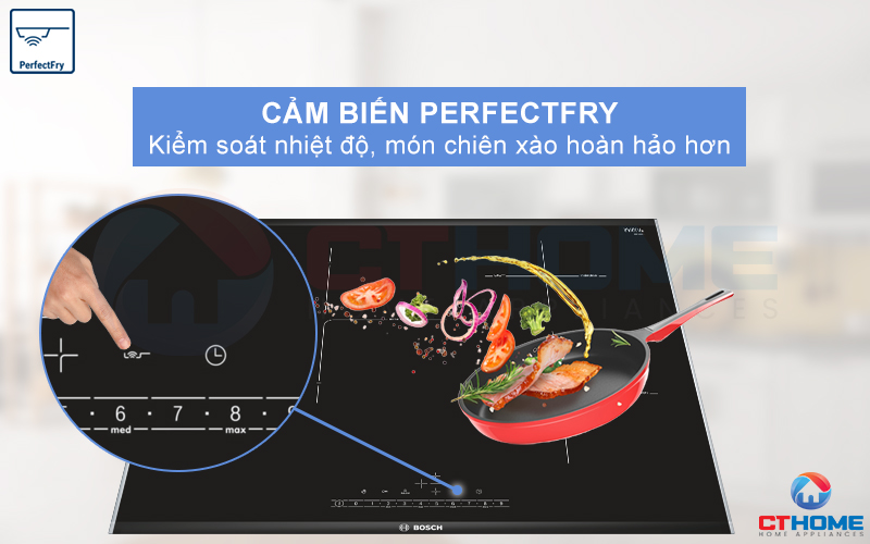 Cảm biến PerfectFry giúp các món chiên xào hoàn hảo hơn.