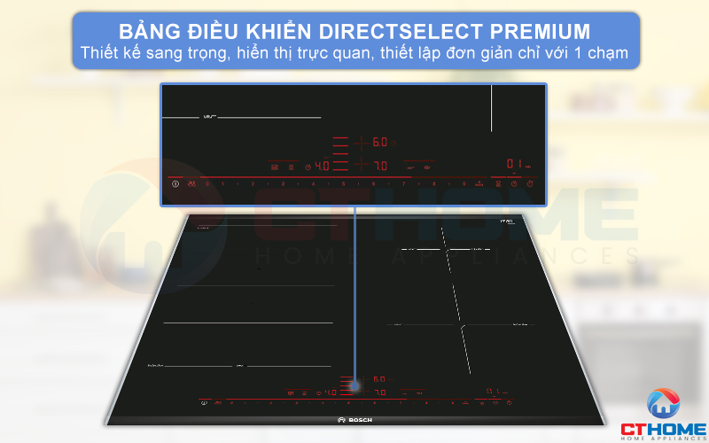 Bảng điều khiển DirectSelect Premium thiết kế sang trọng, dễ dàng chọn cấp độ chỉ với một lần chạm.