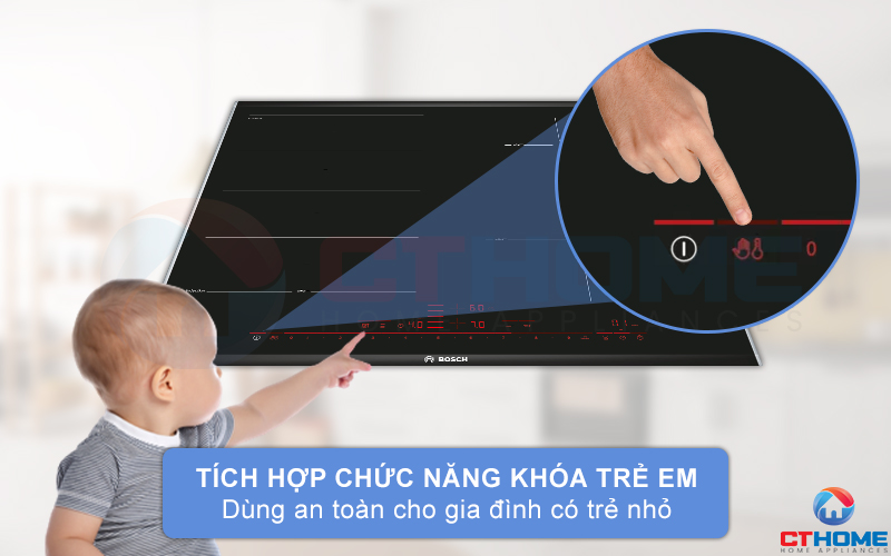 Tính năng khóa trẻ em rất phù hợp với gia đình có trẻ nhỏ.