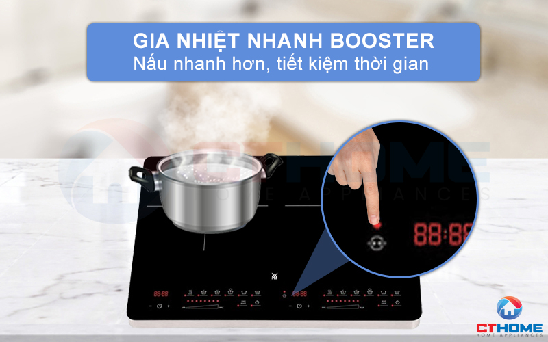 Làm chín thức ăn nhanh chóng với tính năng Booster.