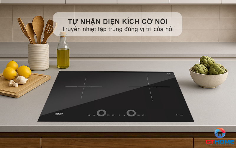 Tự động nhận diện kích cỡ xoong, nồi