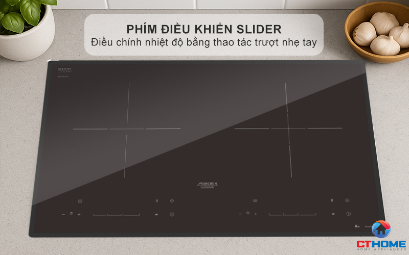 Điều khiển cảm ứng trượt bàn phím Slider độc lập cho từng vùng nấu