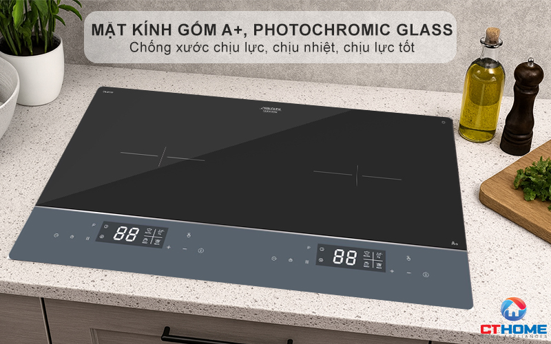 Mặt kính gốm A+ kết hợp photochromic glass
