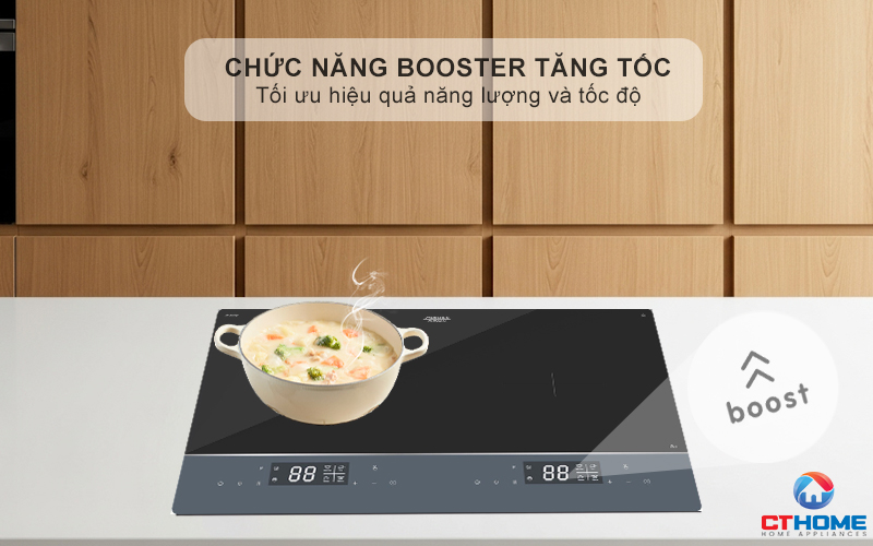 Chức năng Booster nấu nhanh, tiết kiệm thời gian