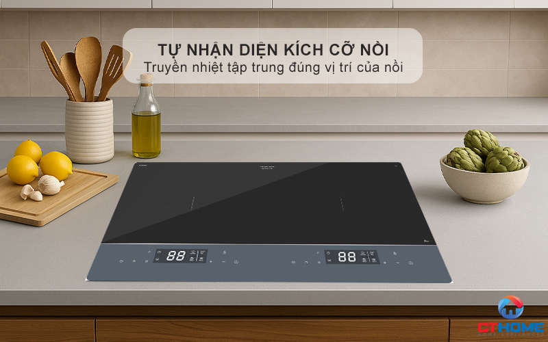 Phần từ tự động nhận biết kích cỡ xoong nồi