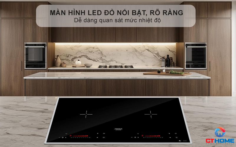 Màn hình LED đỏ nổi bật, rõ ràng