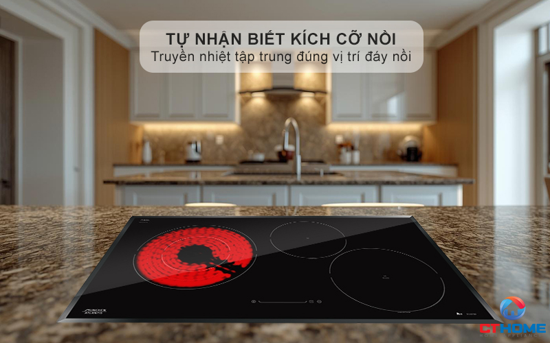 Phần từ tự động nhận diện kích cỡ xoong nồi