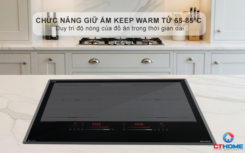 Chức năng hâm nóng (Keep Warm) với 3 mức nhiệt độ: 65°C, 75°C, 85°C