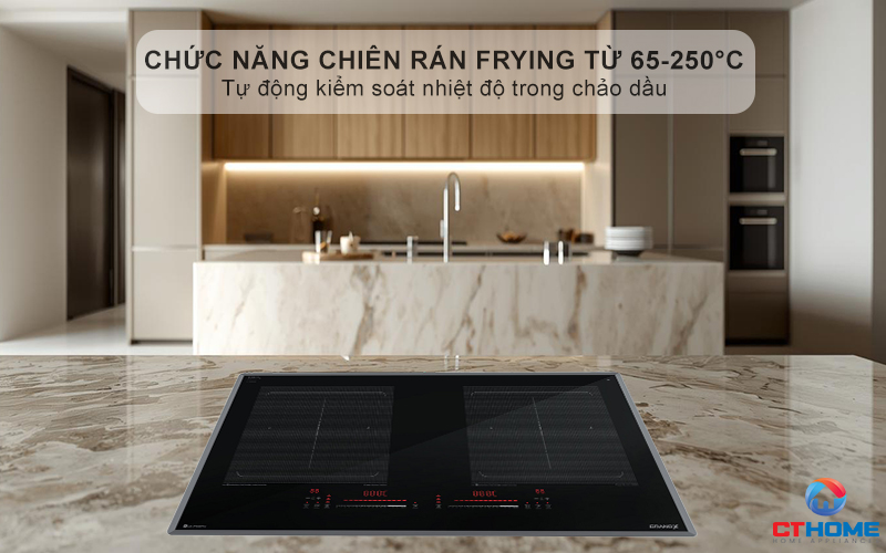 Chức năng chiên rán (Frying) kiểm soát nhiệt độ chính xác từ 65°C đến 250°C
