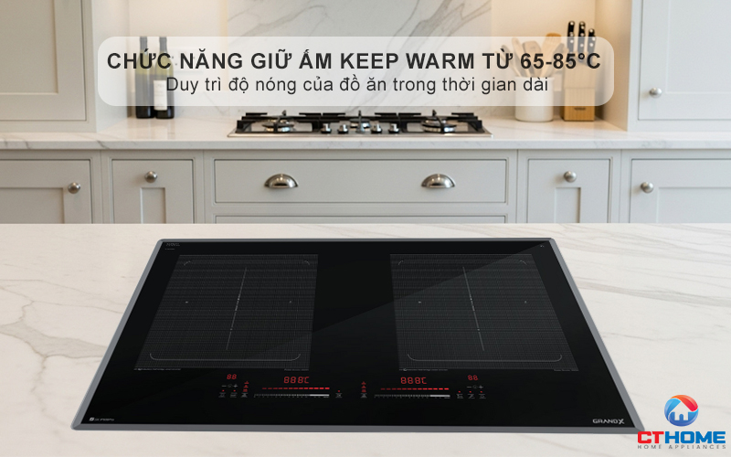 Chức năng hâm nóng (Keep Warm) với 3 mức nhiệt độ: 65°C, 75°C, 85°C
