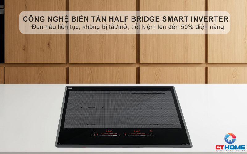 Công nghệ Half Bridge Smart INVERTER Duy trì nhiệt độ ổn định ở mức thấp nhất mà không cần bật/tắt liên tục