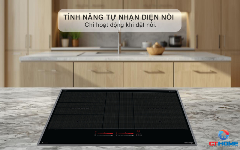 Tính năng tự nhận diện nồi Automatically Find Pot, chỉ hoạt động khi đặt nồi
