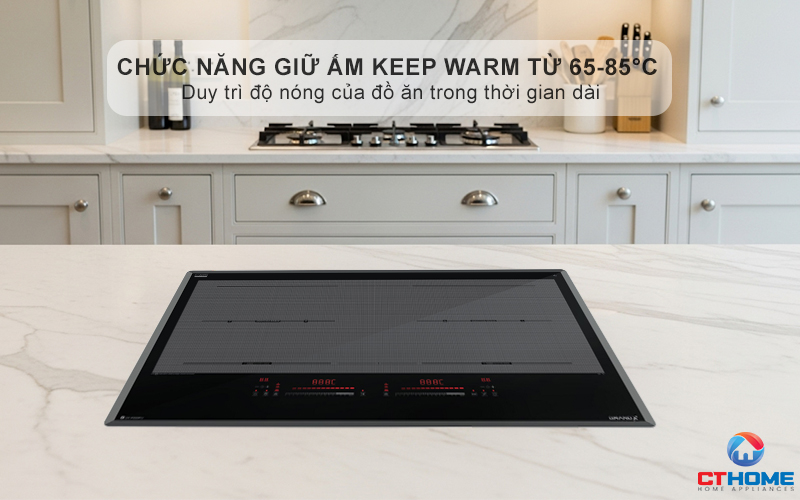 Chức năng hâm nóng (Keep Warm) với 3 mức nhiệt độ: 65°C, 75°C, 85°C