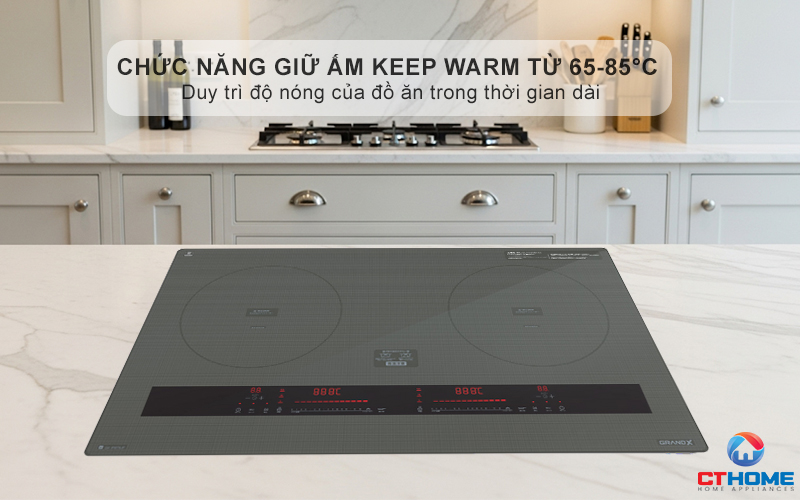 Chức năng hâm nóng (Keep Warm) với 3 mức nhiệt độ: 65°C, 75°C, 85°C