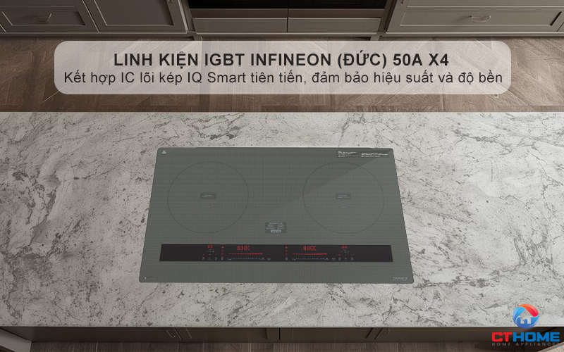 Linh kiện IGBT Infineon (Đức) 50A X4 kết hợp IC lõi kép IQ Smart tiên tiến, đảm bảo hiệu suất và độ bền