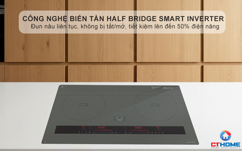 Công nghệ Half Bridge Smart INVERTER Duy trì nhiệt độ ổn định ở mức thấp nhất mà không cần bật/tắt liên tục