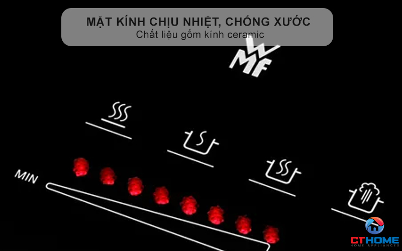Mặt kính chịu nhiệt, chống xước - Chất liệu gốm kính ceramic