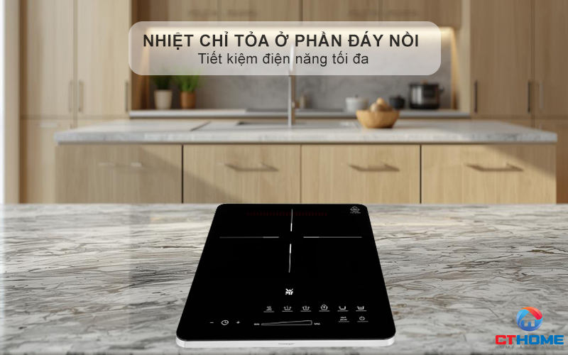 Nhiệt chỉ tỏa ở phần đáy nồi - Tiết kiệm điện năng tối đa